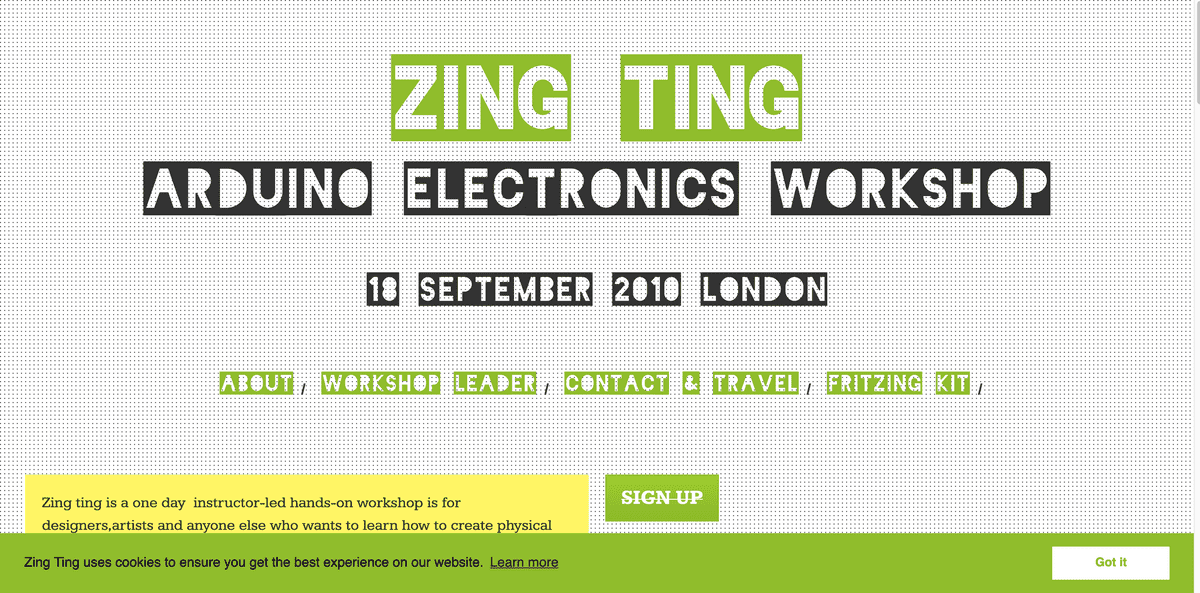 zing ting Arduino Electronics Workshop